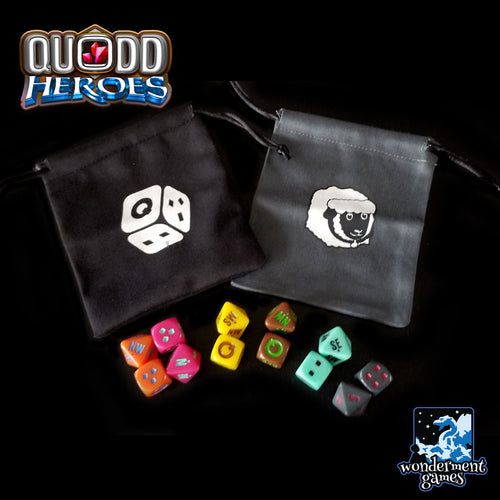 Dice and  Cloth Bags for Quodd Heroes